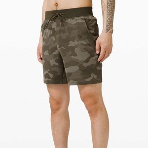 Lululemon T.H.E. Short Green Camo Linerless Size S